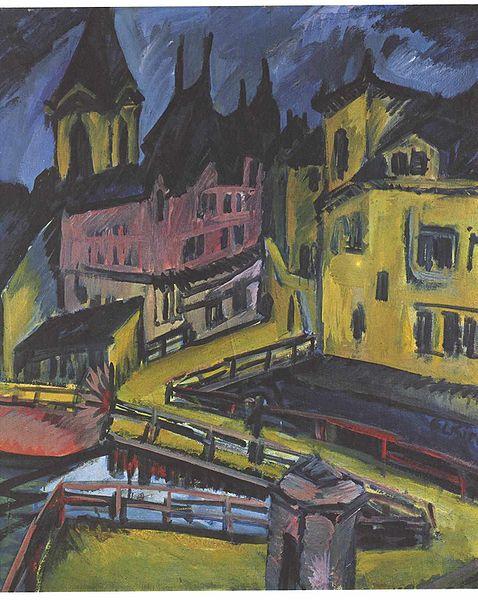 Ernst Ludwig Kirchner Pfortensteg in Chemnitz oil painting picture